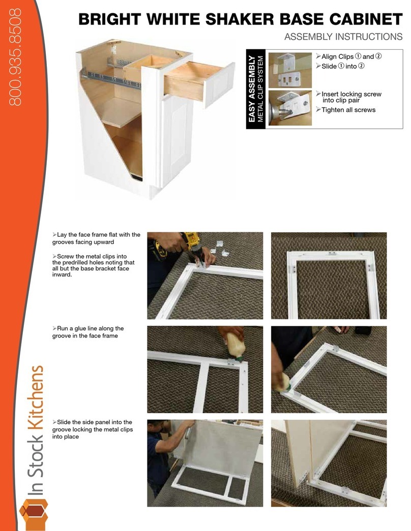 In Stock Kitchens BRIGHT WHITE SHAKER BASE CABINET Assembly instructions
