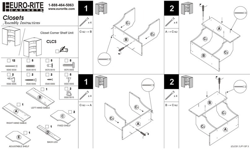 Euro-Rite Cabinets CLCS Assembly instructions