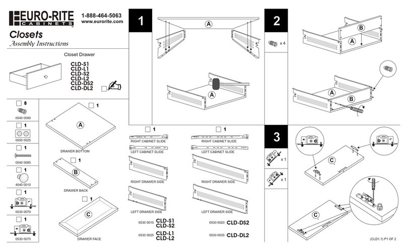 Euro-Rite Cabinets CLD-S1 Assembly instructions Euro-Rite Cabinets CLD-S1 Assembly instructions
