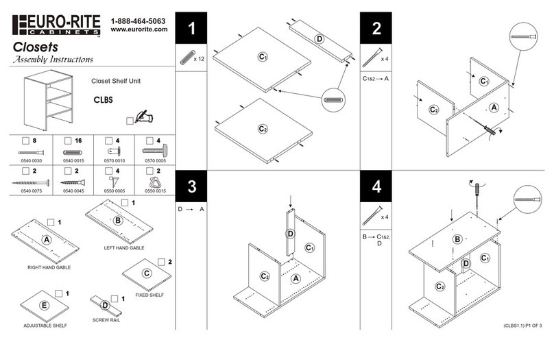 Euro-Rite Cabinets CLBS Assembly instructions