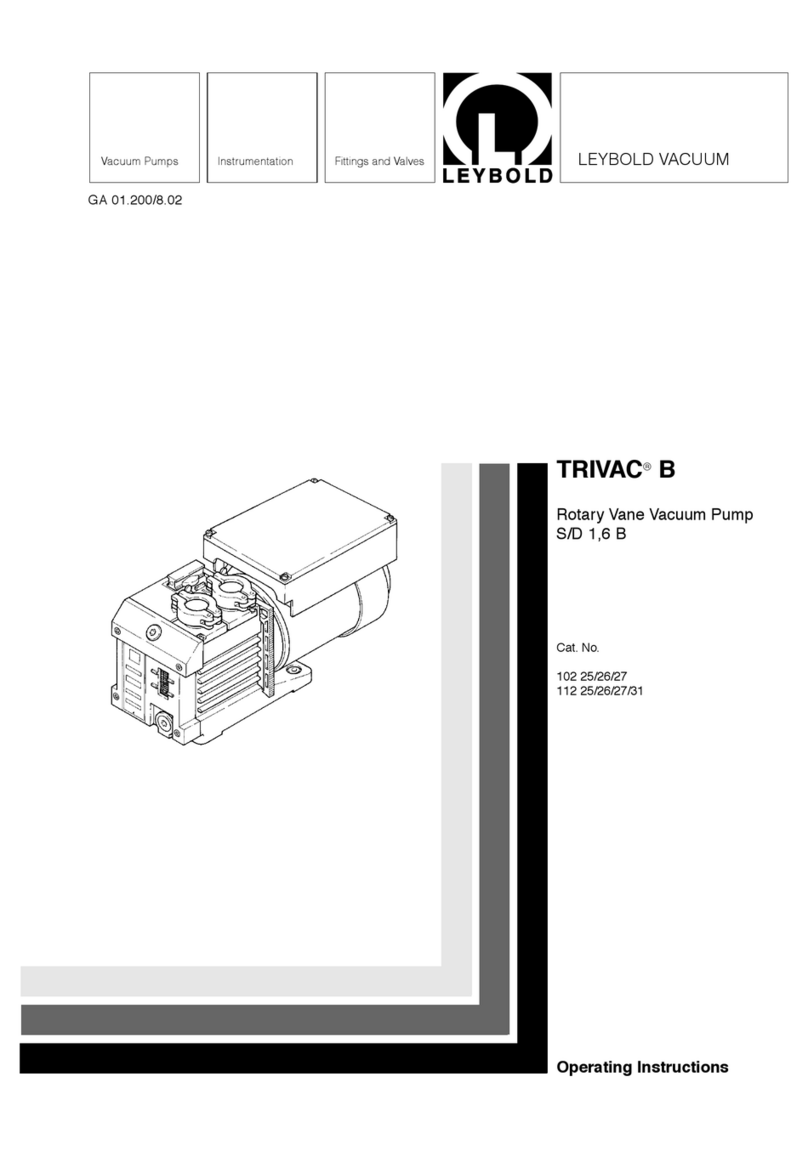 Leybold vacuum TRIVAC B operating instructions