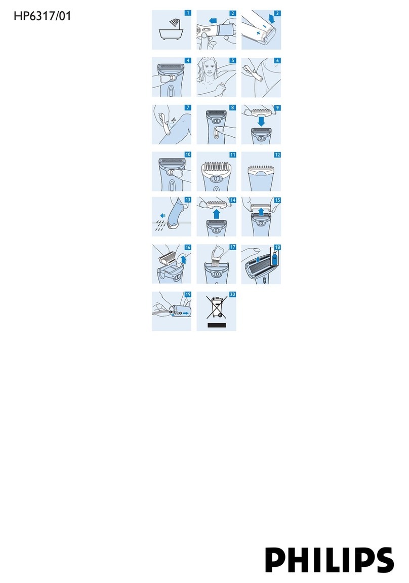 Philips ladyshave Body Contour HP6317/01 User manual