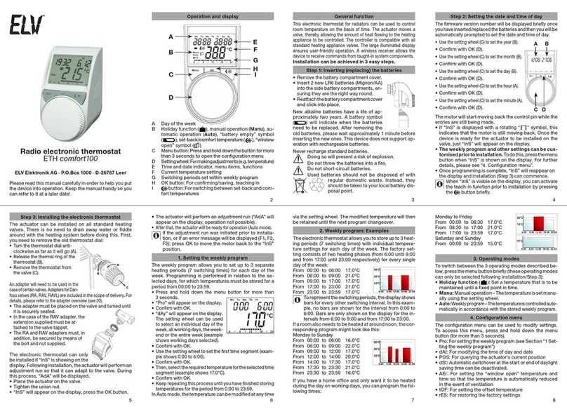 ELV Electronik ETH comfort100 manual