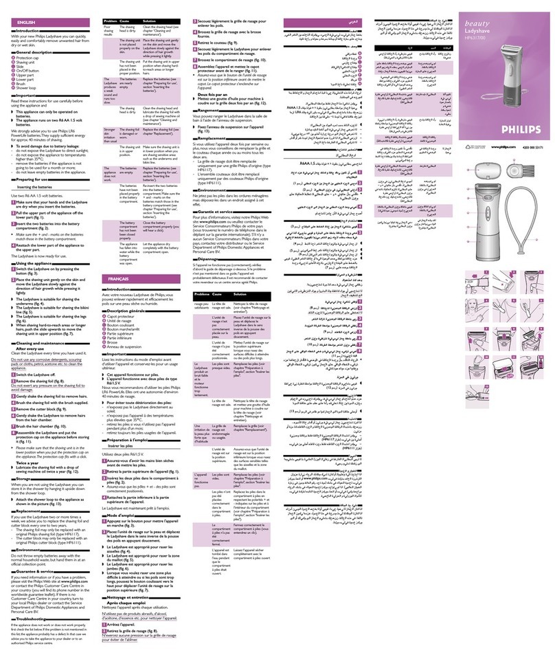 Philips HP6317/00 User manual