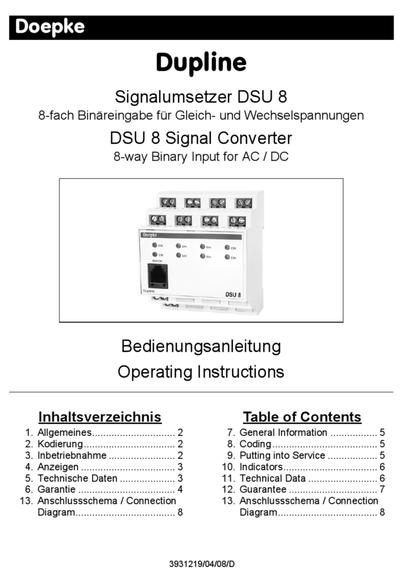Doepke Dupline DSU 8 operating instructions