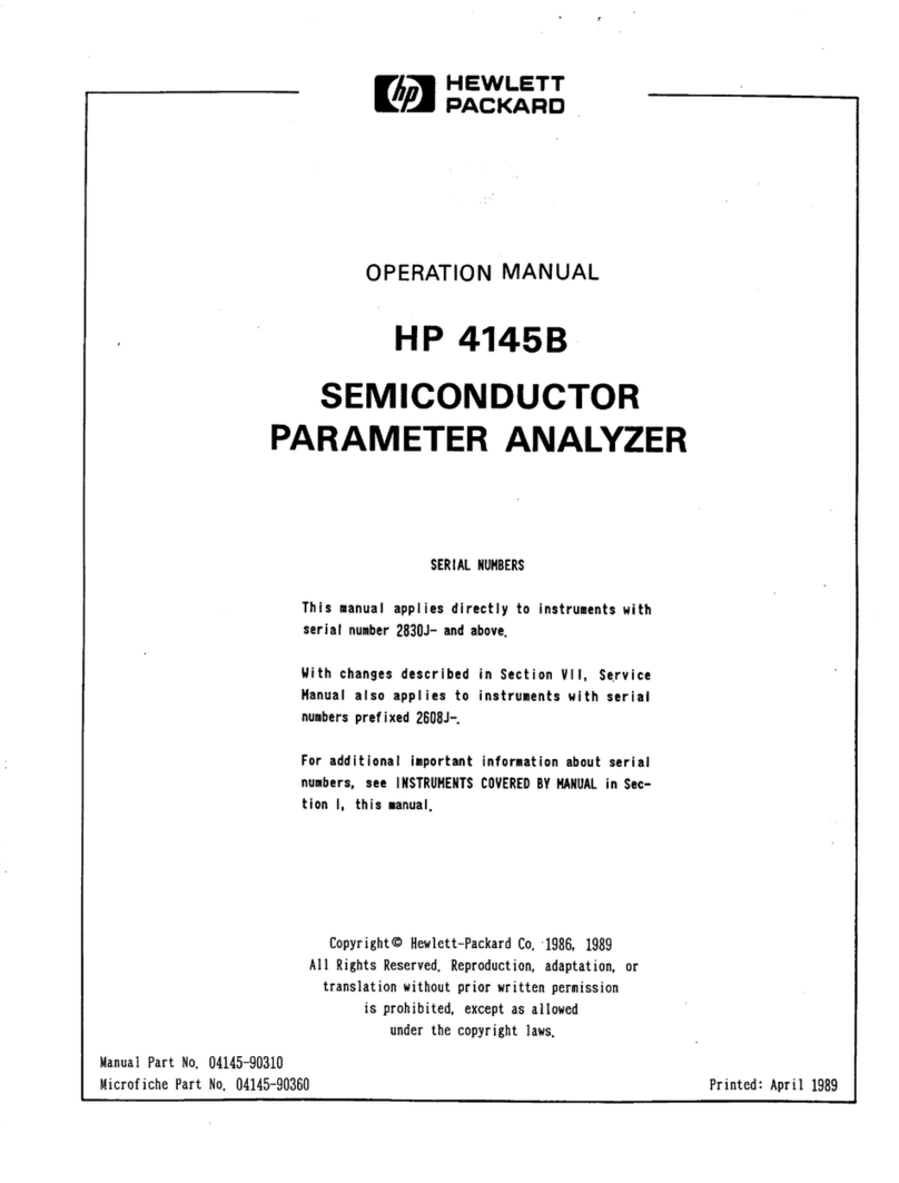 HP 4145B User manual
