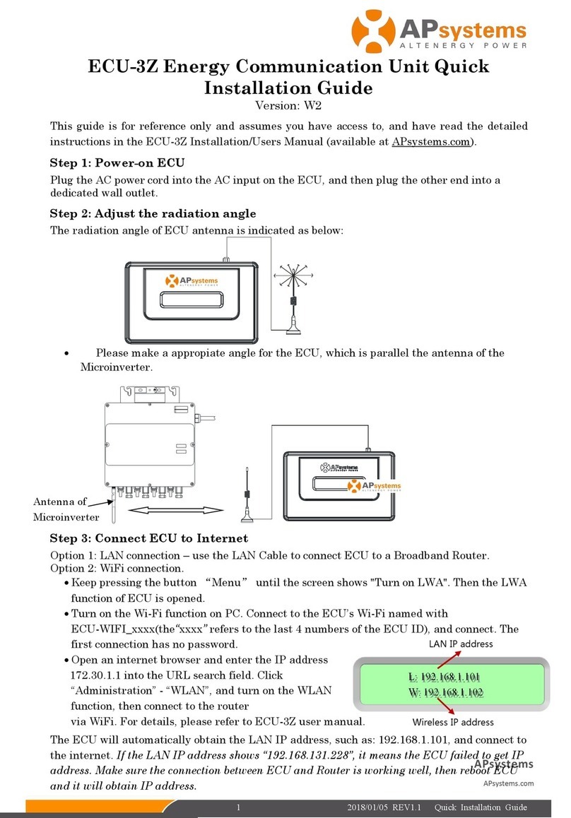 APsystems ECU-3Z Quick installation guide