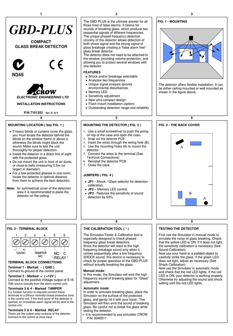 CROW ELECTRONIC ENGINEERING LTD. GBD-PLUS installation instructions