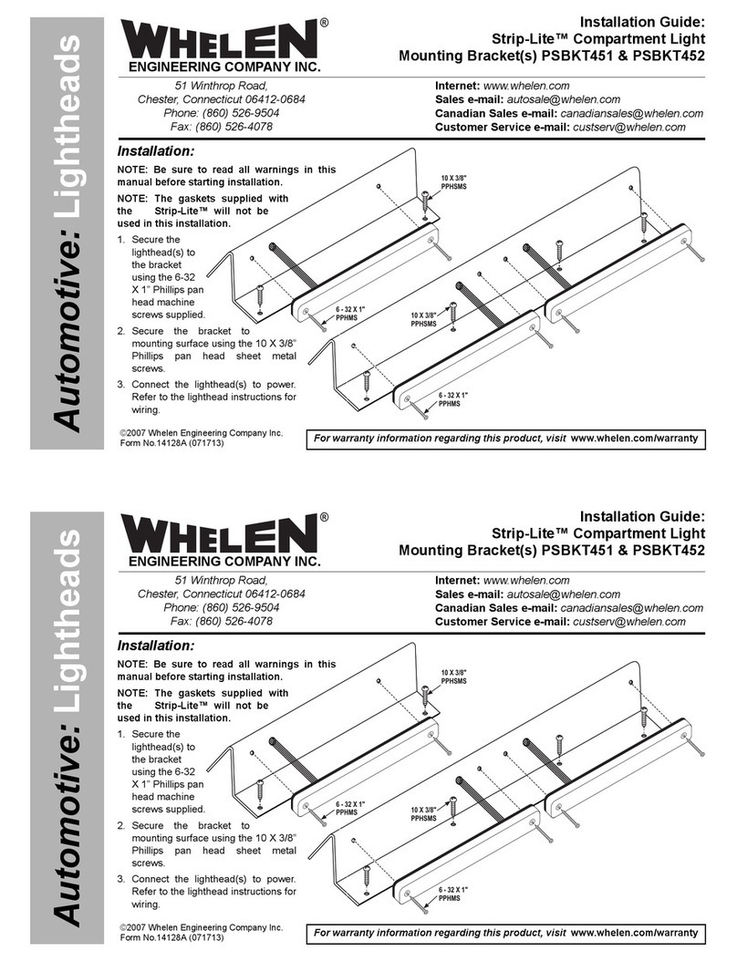 Whelen Engineering Company PSBKT451 User manual Whelen Engineering Company PSBKT451 User manual