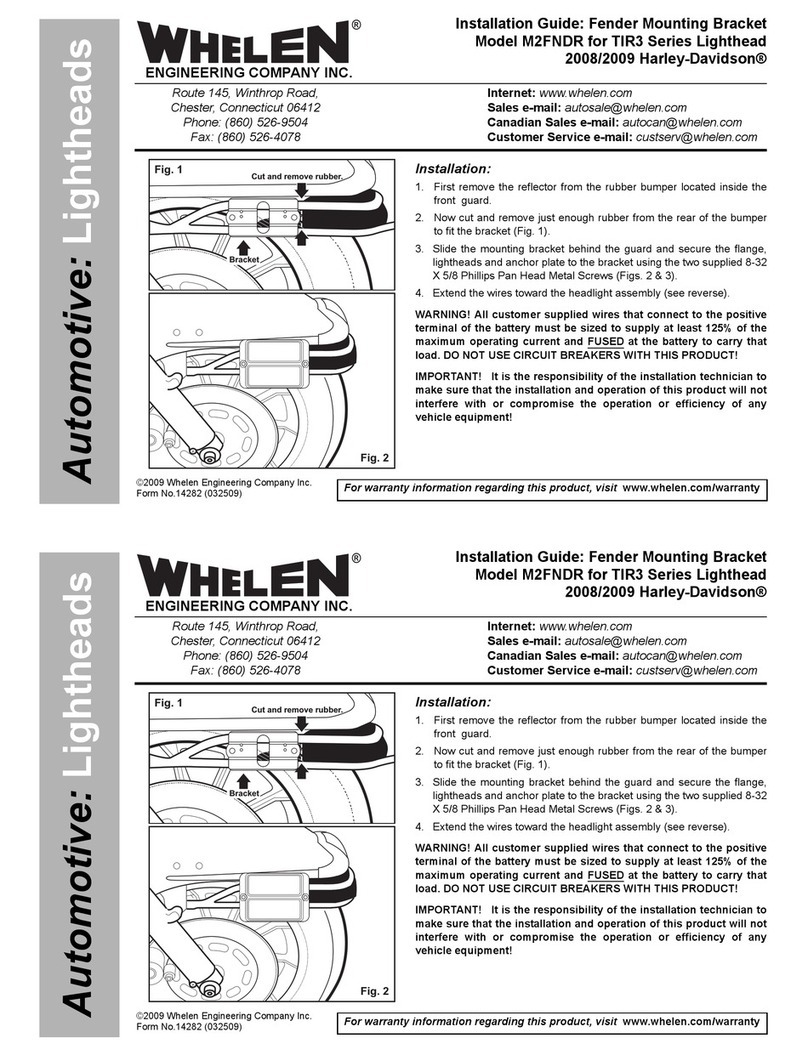 Whelen Engineering Company M2FNDR installation guide