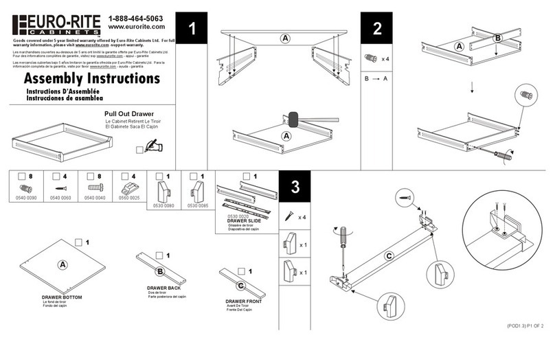 Euro-Rite Cabinets Pull Out Drawer Assembly instructions Euro-Rite Cabinets Pull Out Drawer Assembly instructions