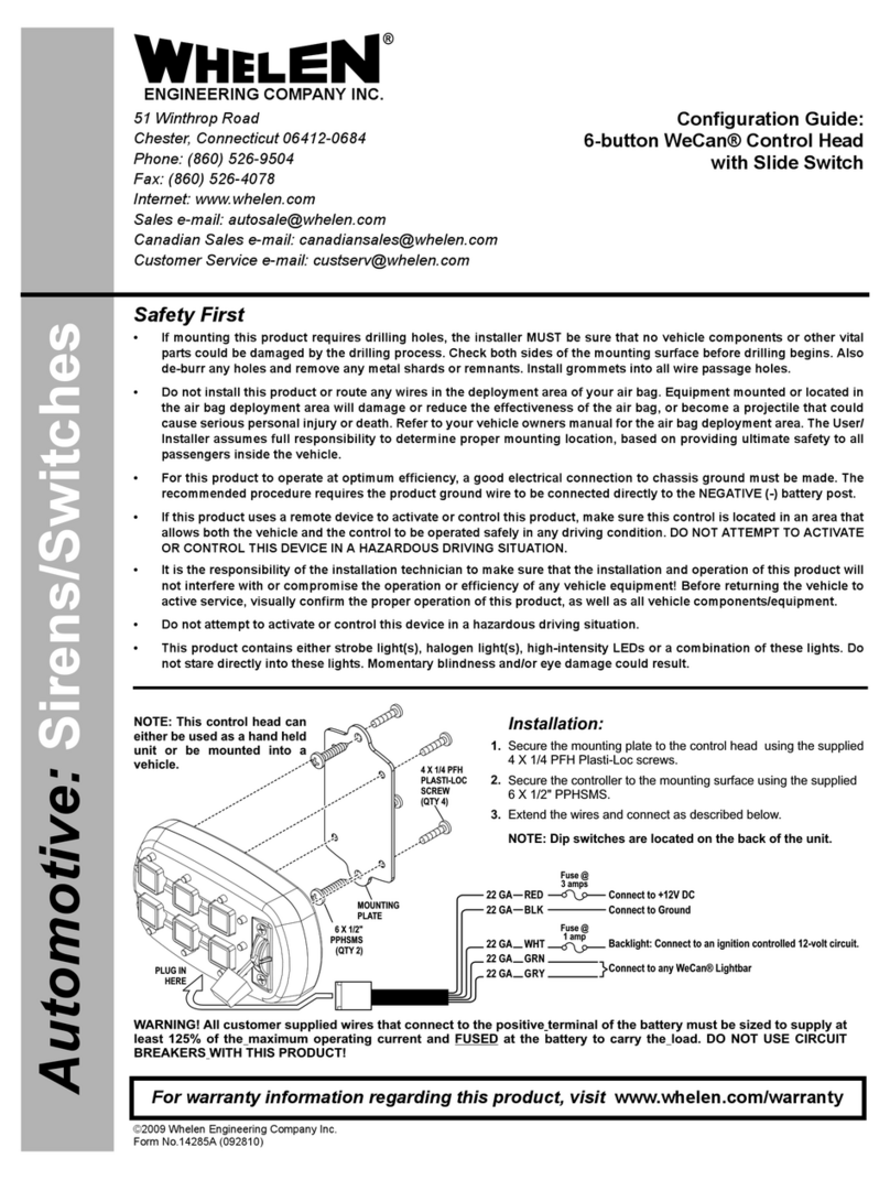 Whelen Engineering Company 6-button WeCan User manual