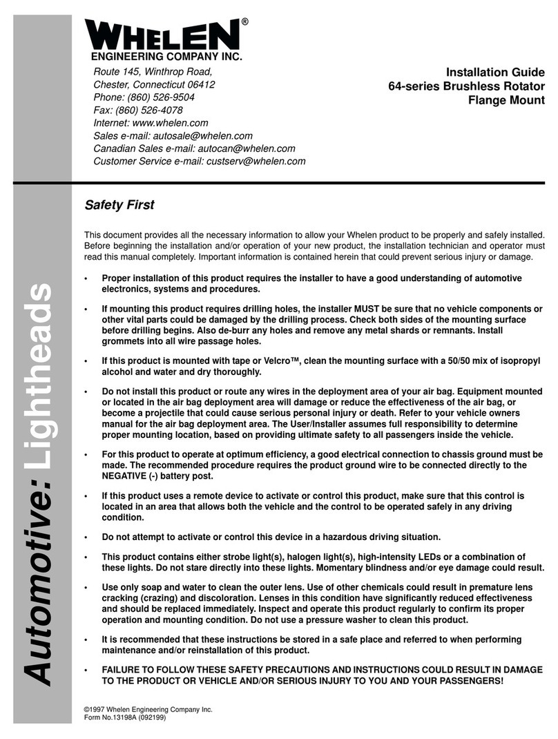 Whelen Engineering Company 64 Series User manual