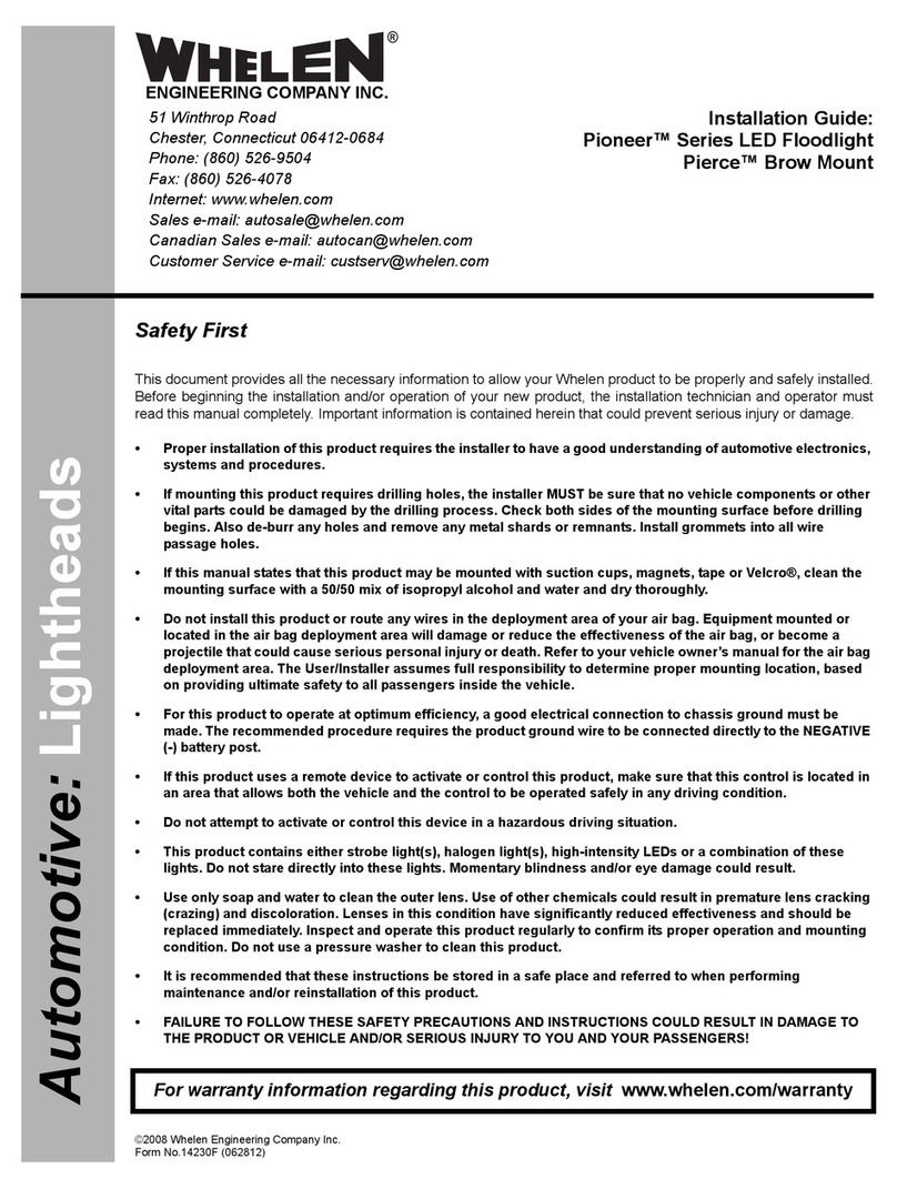 Whelen Engineering Company Pierce installation guide