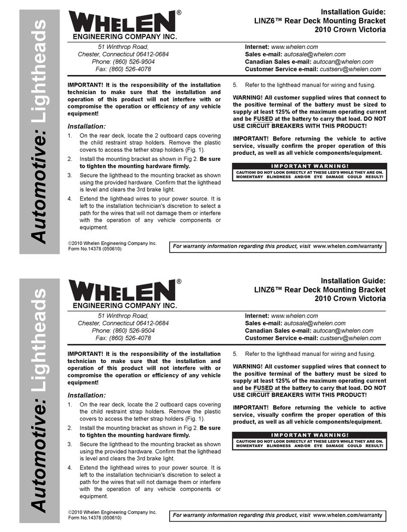Whelen Engineering Company LINZ6 User manual