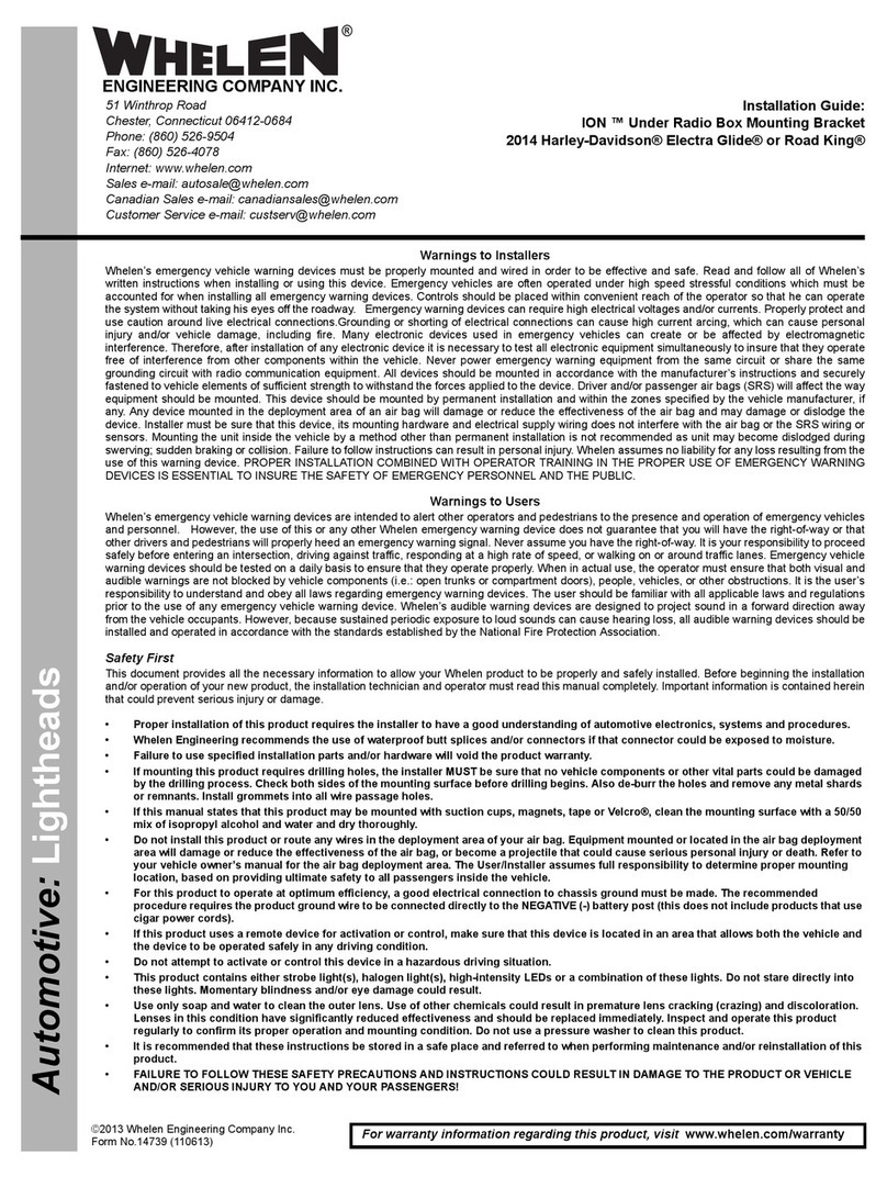 Whelen Engineering Company ION installation guide