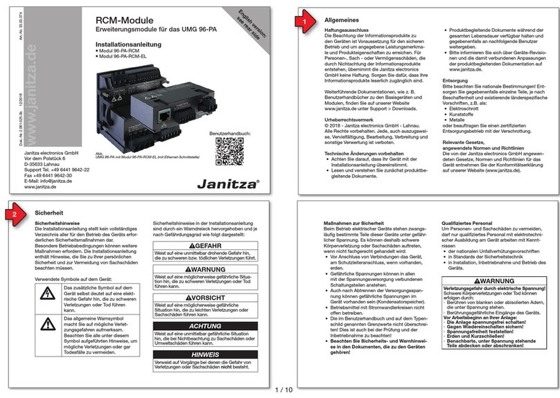 janitza 96-PA-RCM User manual