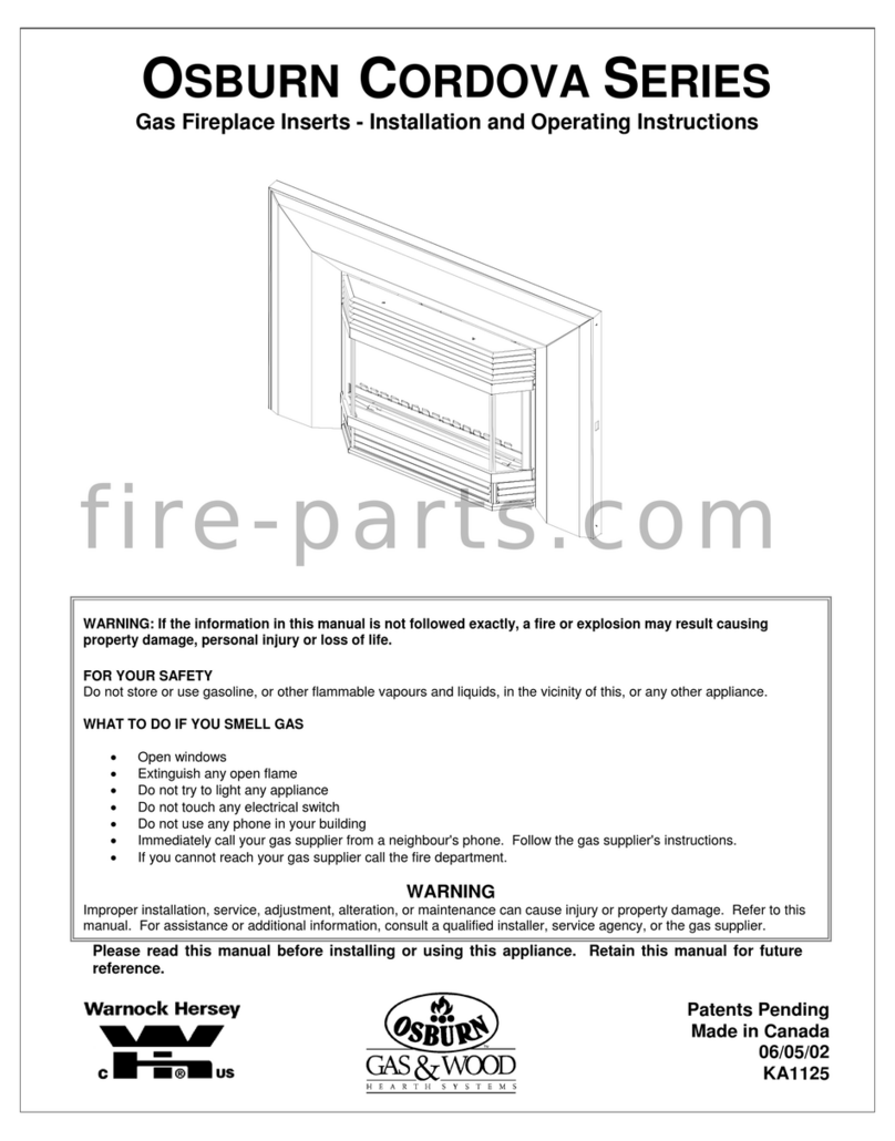 Osburn Cordova Series User manual