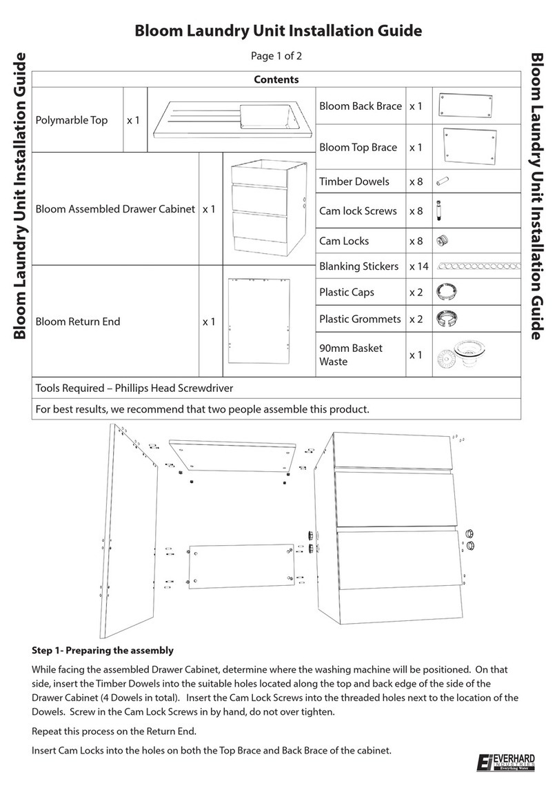 Everhard Industries Bloom Laundry Unit installation guide Everhard Industries Bloom Laundry Unit installation guide
