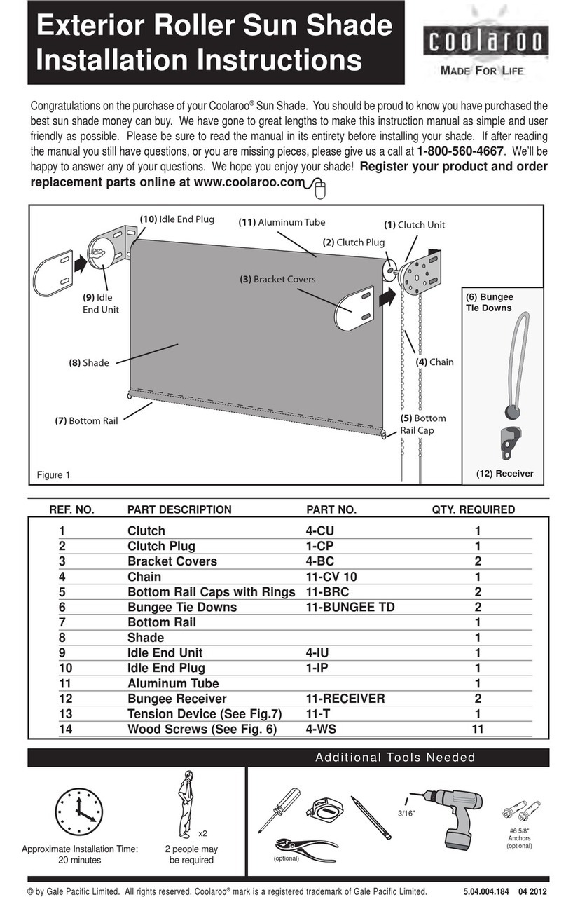 Coolaroo Exterior Roller Sun Shade installation instructions