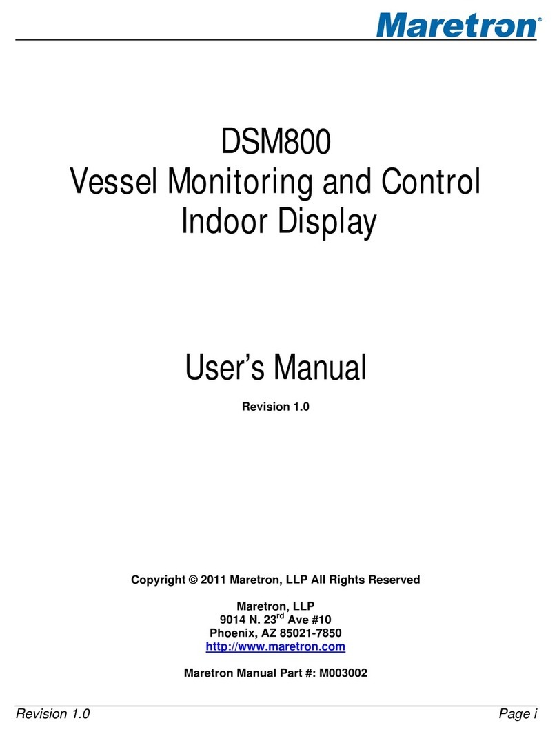 Maretron DSM800 User manual Maretron DSM800 User manual
