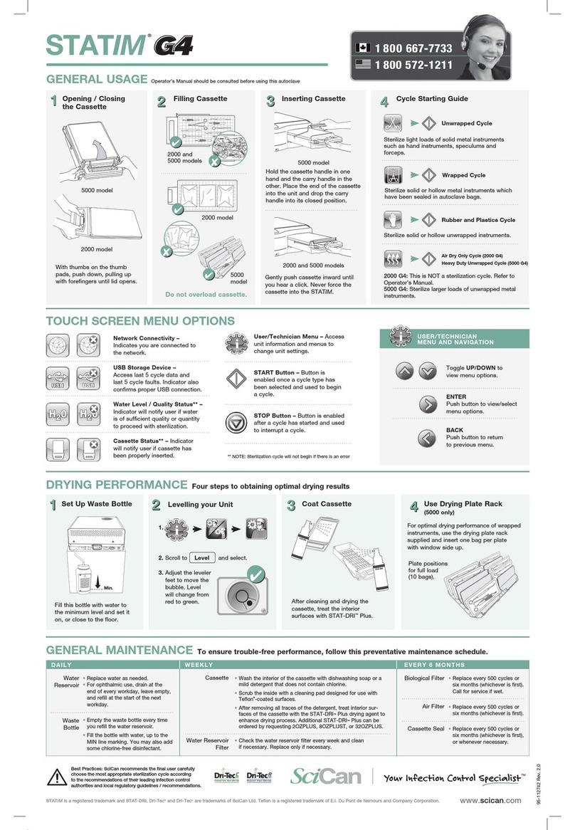 SciCan STATIM G4 Operator's manual