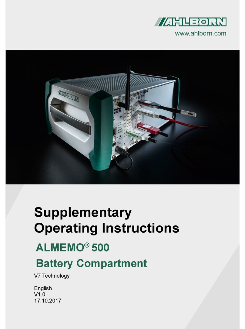 Ahlborn ALMEMO 500 Supplementary operating instructions