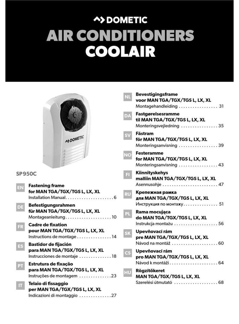 Dometic CoolAir SP950C installation manual