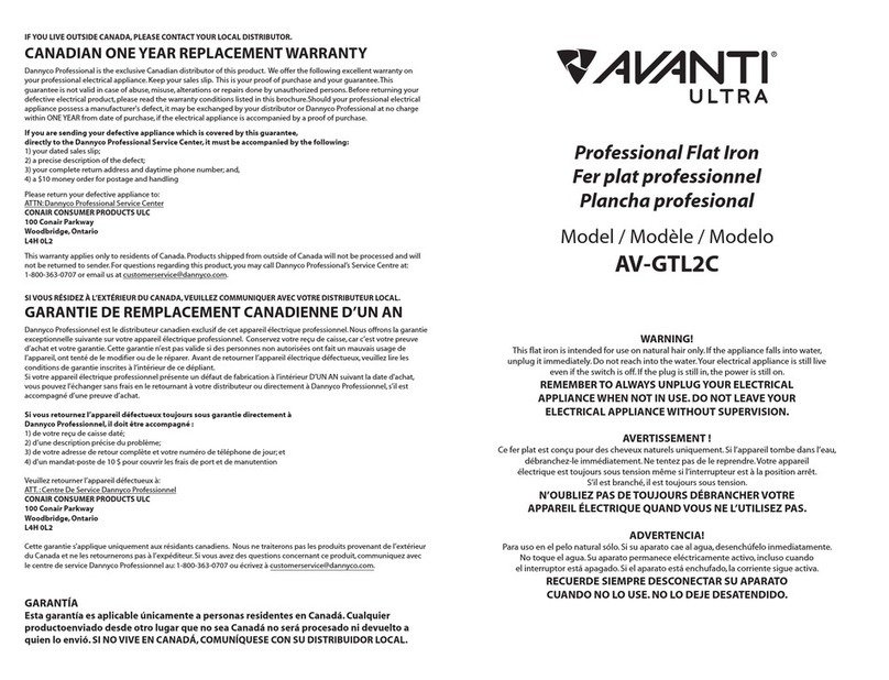 Avanti AV-GTL2C manual