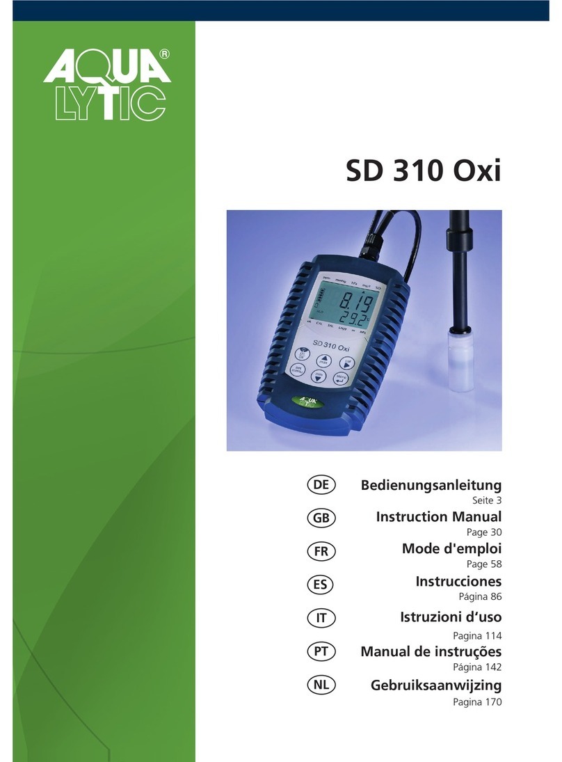 Aqualytic SD 310 Oxi User manual