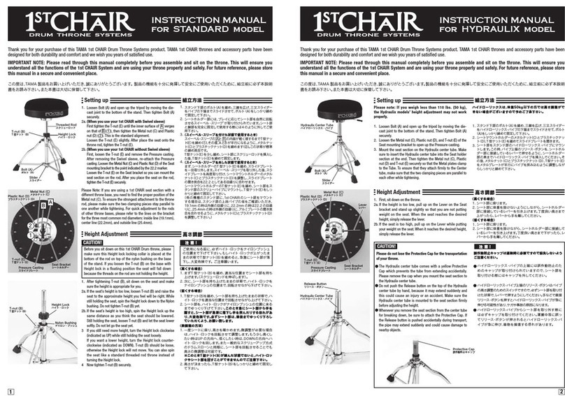 Tama 1st Chair STANDARD instruction manual