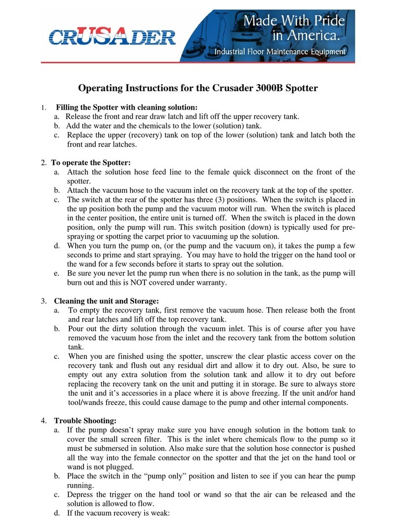Crusader 3000B operating instructions