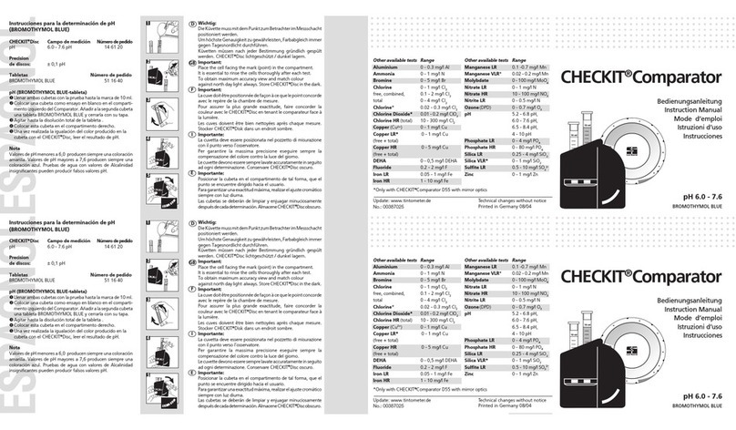 Aqualytic CHECKIT Comparator User manual