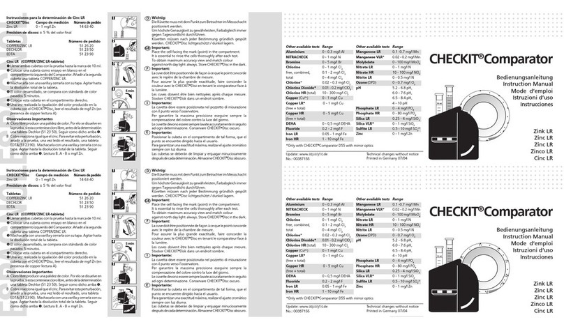 Aqualytic CHECKIT Comparator instruction manual