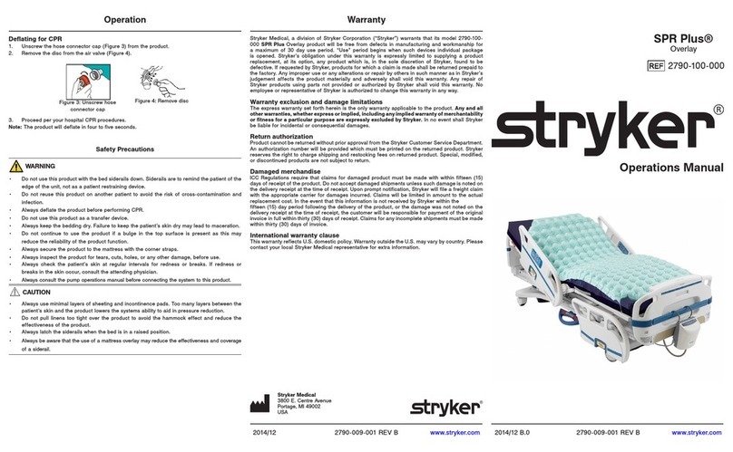 Stryker SPR Plus Operation manual Stryker SPR Plus Operation manual