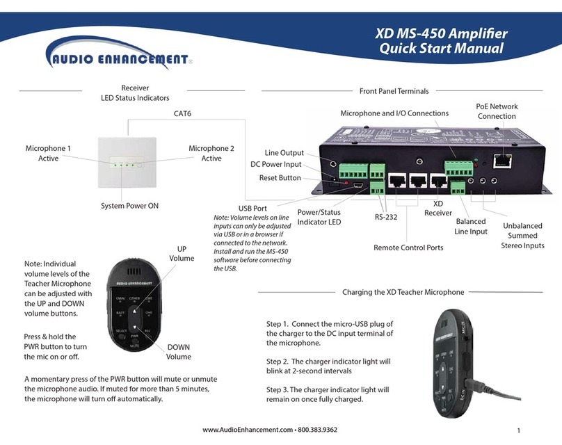 Audio Enancement XD MS-450 Quick start manual
