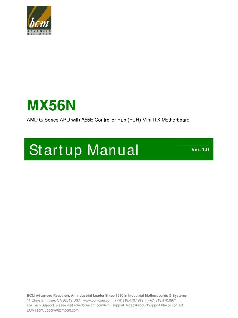 BCM MX56N Installation and operation manual