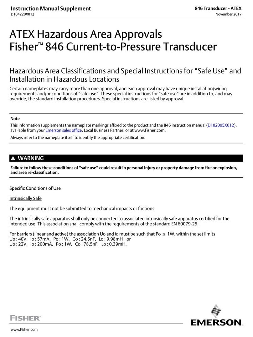Emerson Fisher 846 Configuration guide