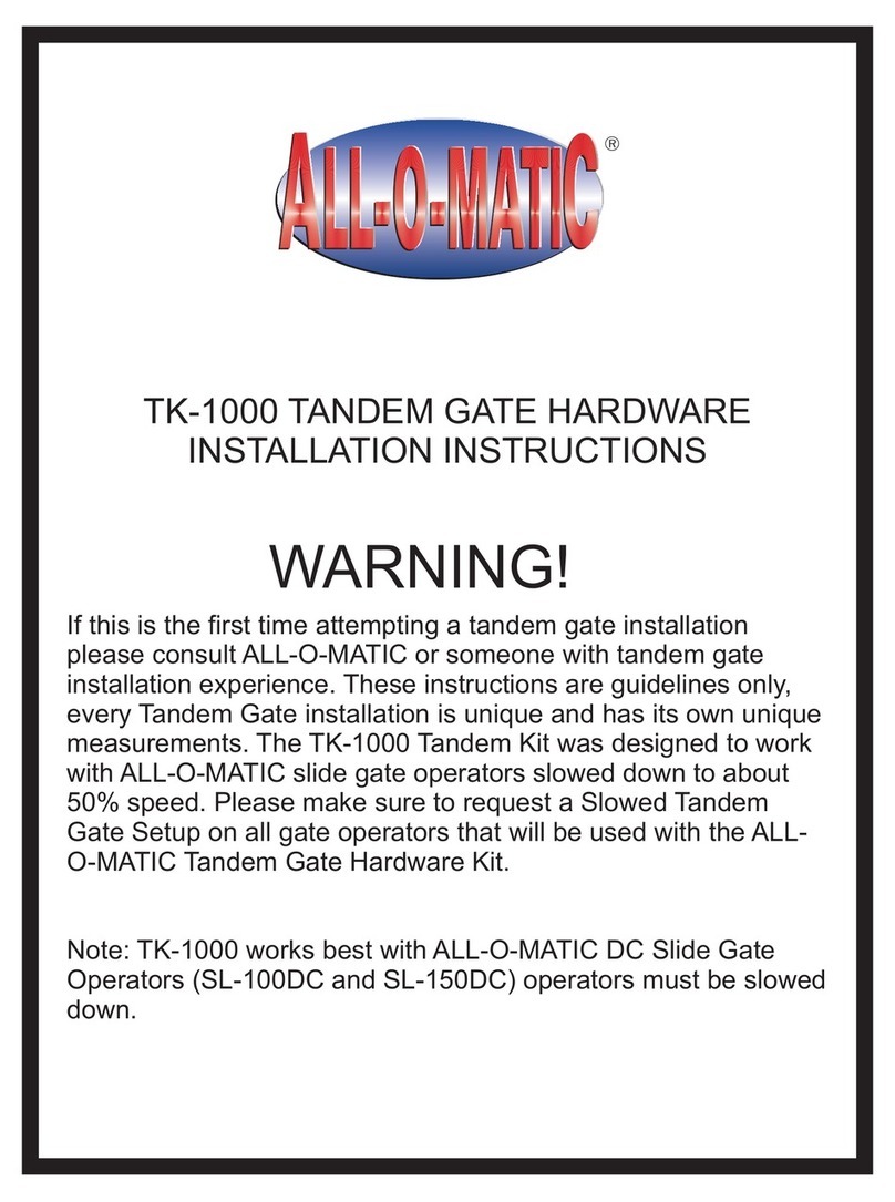 ALLOMATIC TK-1000 Hardware installation instructions ALLOMATIC TK-1000 Hardware installation instructions