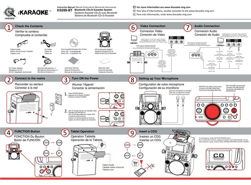 iKaraoke KS599-BT instruction manual