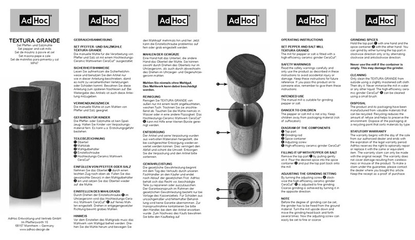 AdHoc TEXTURA GRANDE MP47 User manual