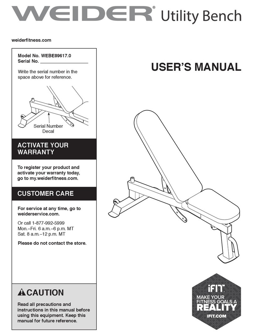 Weider WEBE89617.0 User manual