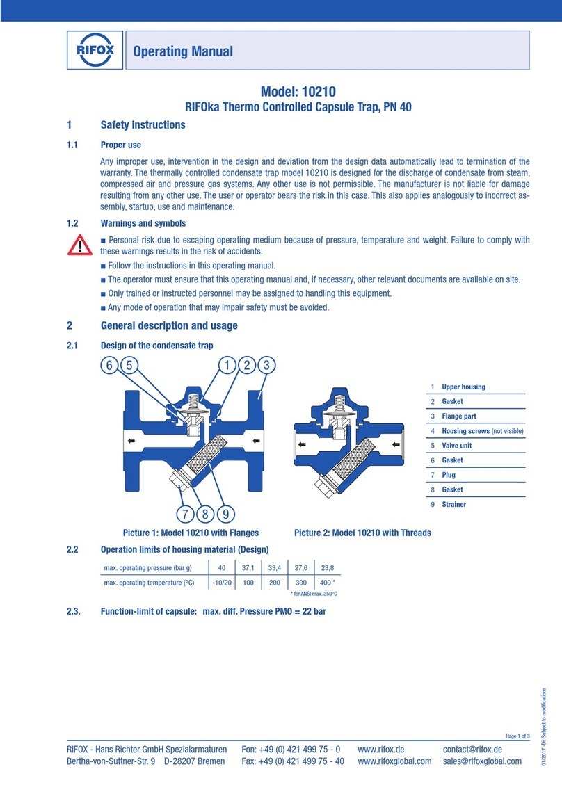 Rifox 10210 User manual