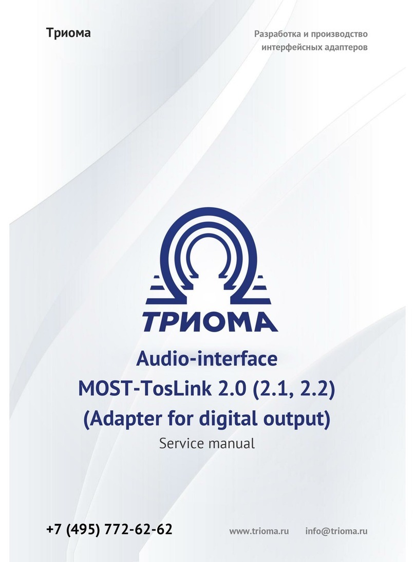 Trioma MOST-TosLink 2.1 User manual