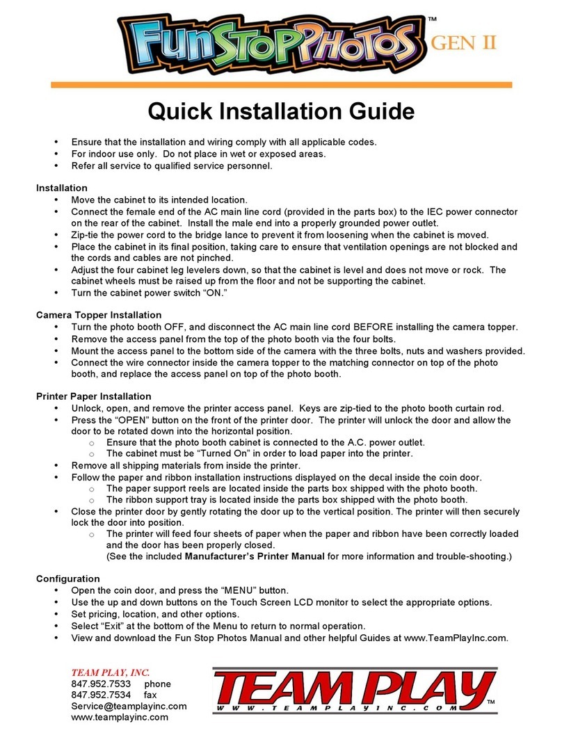 Team Play Fun Stop Photos Gen II Quick installation guide
