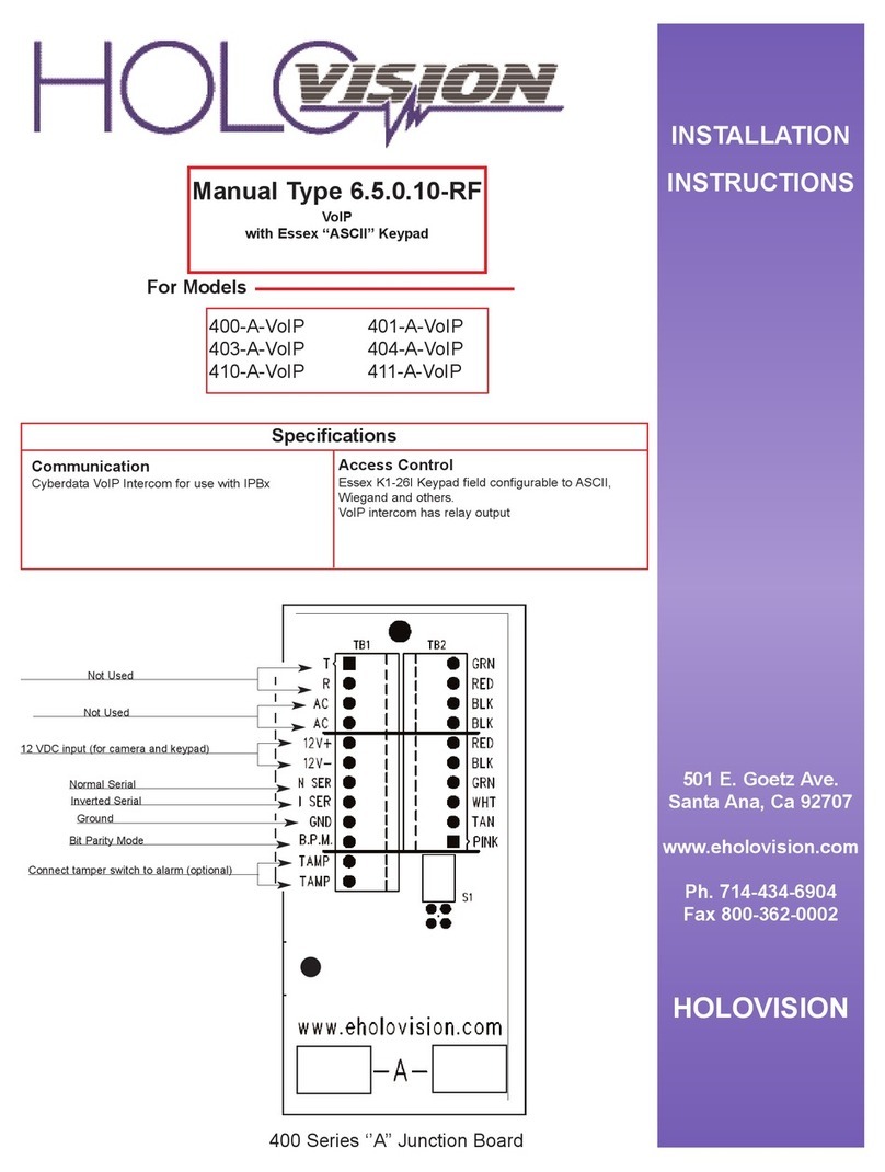 HOLOVISION 400-A-VoIP User manual