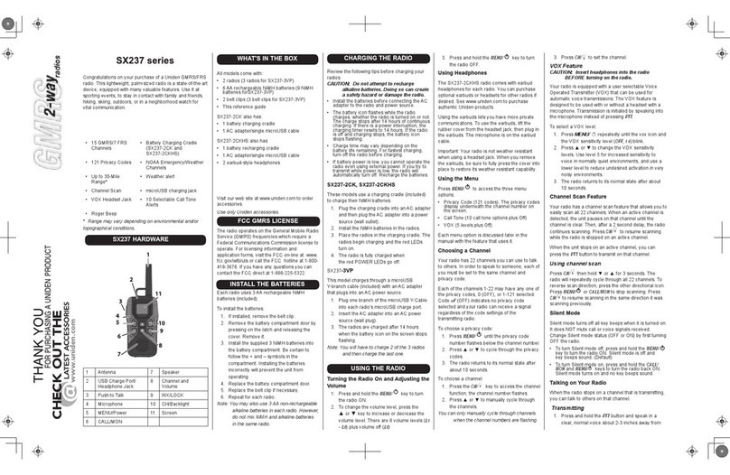 Uniden SX237 Series user manual