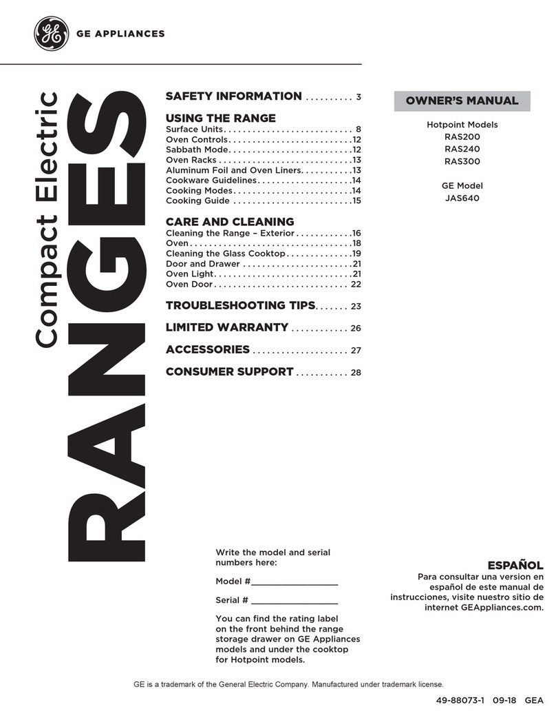 GE JAS640 owner's manual