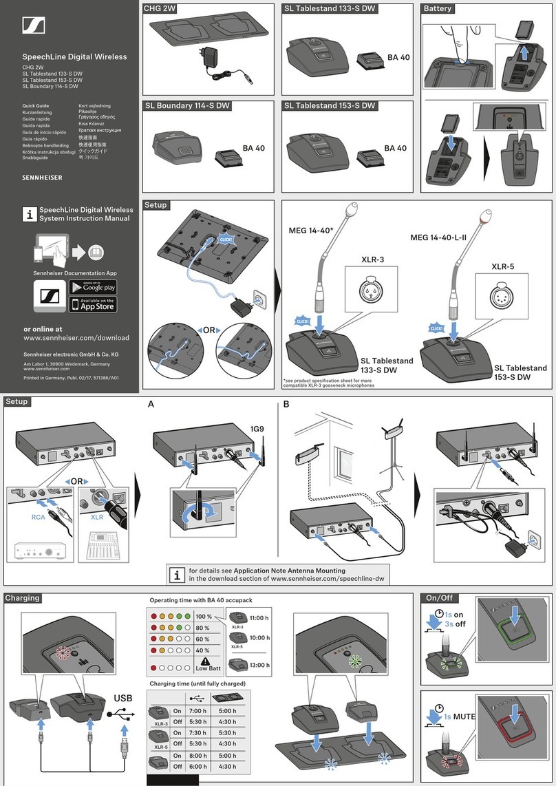 Sennheiser CHG 2W instruction manual