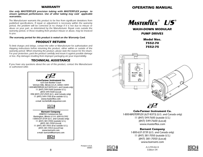 Masterflex L/S 7552-70 User manual